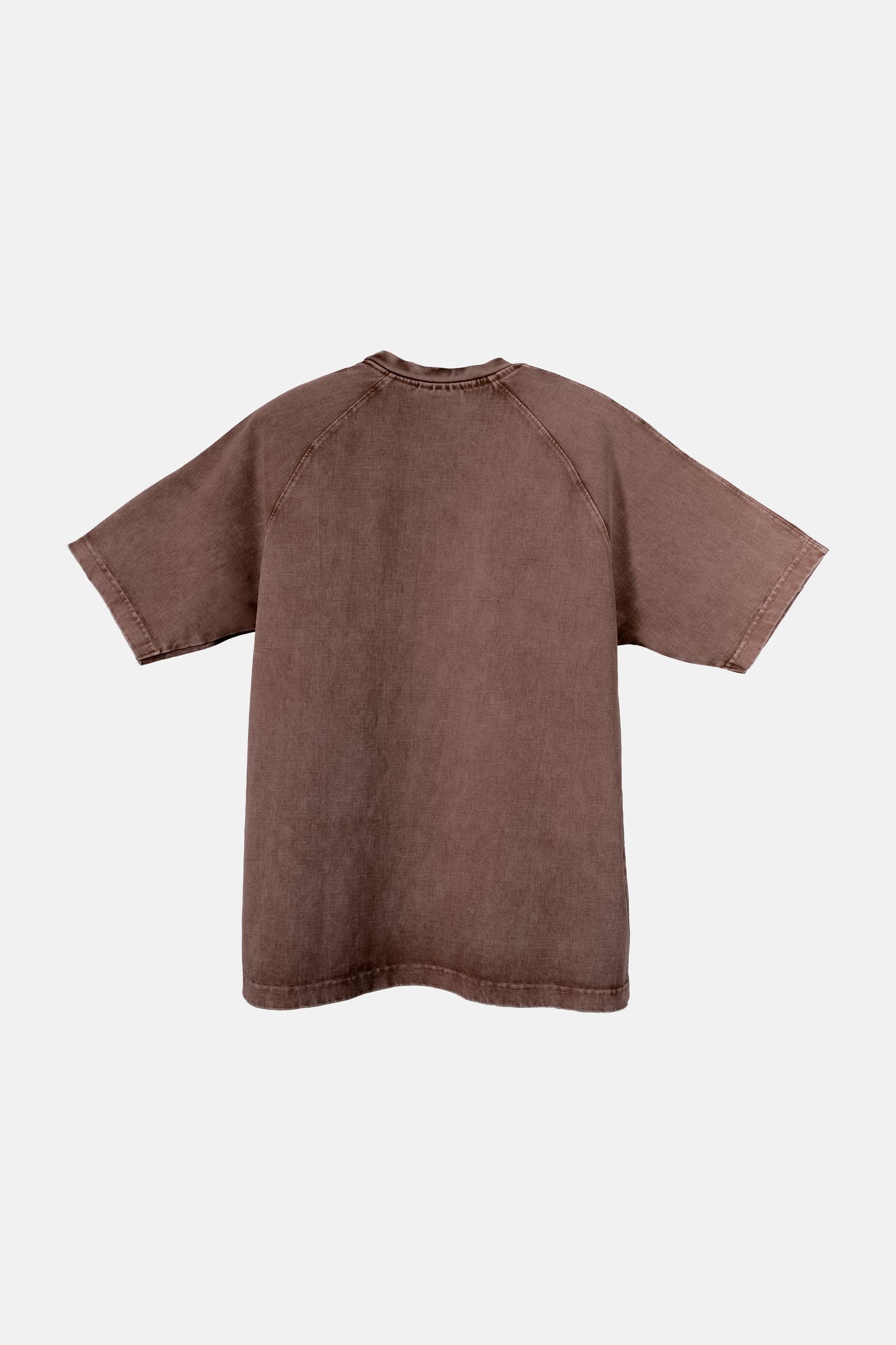 Brown Washed Panelled T-shirt