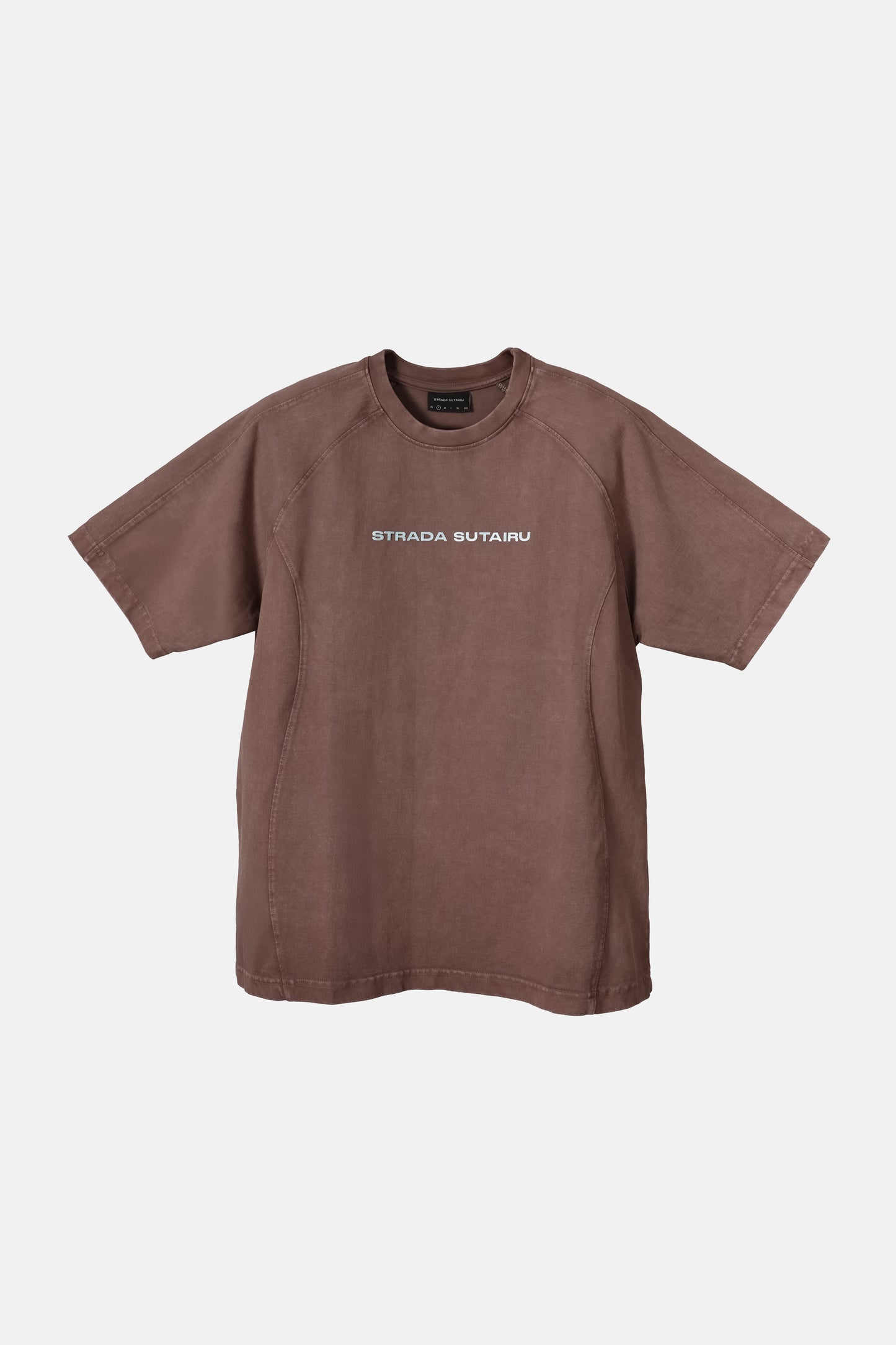 Brown Washed Panelled T-shirt