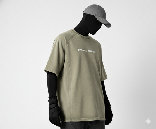 Sand Washed Panelled T-shirt
