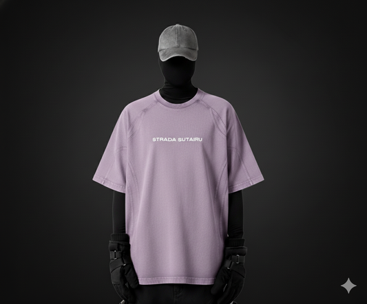 Lavender Washed Panelled T-shirt